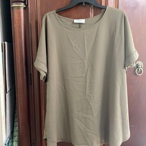Zenana 2XL Olive green blouse.